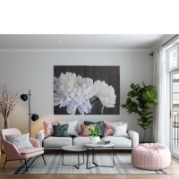 Duet in pink living room - 1