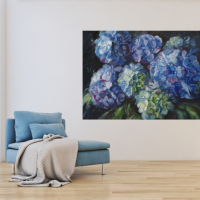 Hydrangea in living room - 1