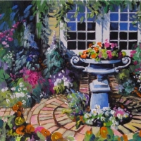 In Front of the French Doors